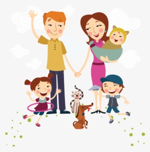 Family Happiness Euclidean Vector Illustration - Familia Feliz Caricatura Png