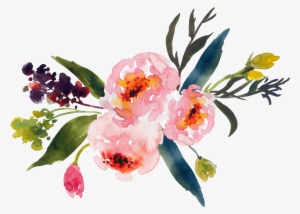 Flower Bouquet Watercolor Painting Clip Art - Watercolor Flower Clipart Png