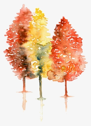 Tumblr Inline Mrq122cvuq1qz4rgp - Watercolor Fall Tree