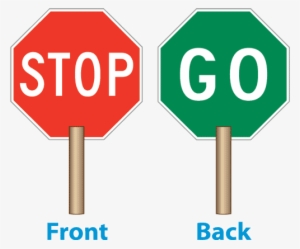 Go Sign Png Stop Go Board - Stop And Go Road Sign
