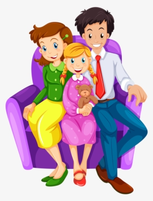 Family House Clip Art - Happy Family Clipart 3