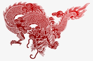 Vector About Red,festival,the Cut Style,12 Zodiac Animals,the - Chinese Papercut Dragon