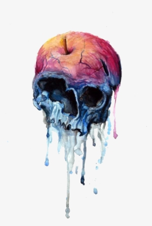 Inspiring Image Art, Color, Fruit, Skull - Snow White Skull Apple