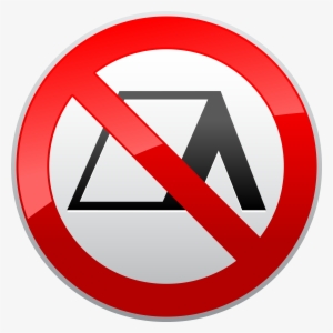 No Camping Prohibition Sign Png Clipart - Laptop Ban Png