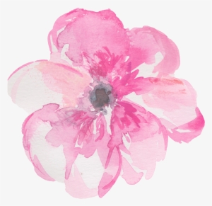 Watercolour Flowers Watercolor Painting Clip Art - Pink Watercolour Flower Clipart