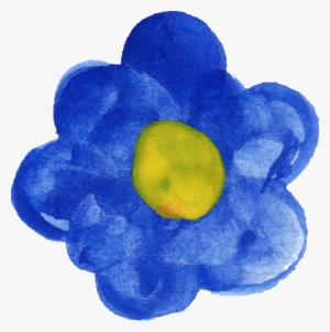 Blue Watercolor Flower Png - Blue Flowers Watercolor Png