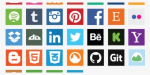 Graphic Transparent Stock Media Icons Scaretissue Design - Vector Art Social Media Icons