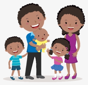 Happy Family Portrait - Clip Art