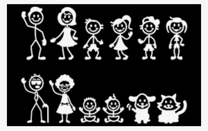 Stick Figure Family - Big Family Stick Figures
