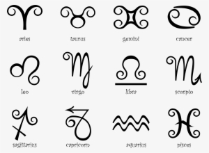 Black Zodiac Signs Png Clipart Image - Girl Zodiac Sign Tattoos
