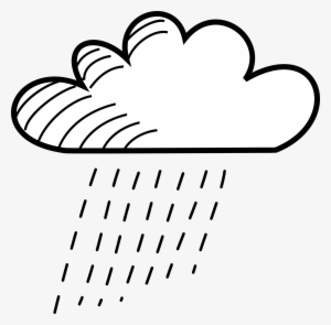 Rainy Stick Figure Cloud - Rain Drawing