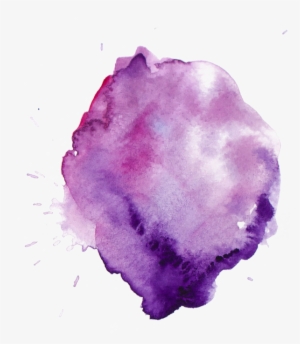 Watercolour Png Free Download - Purple Watercolor Stain Png