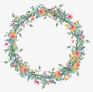 This Graphics Is Dense Blooming Flower Garland Transparent - Transparent Flower Wreath