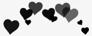 Black, Edit, And Hearts Image - Black Heart Crown Png