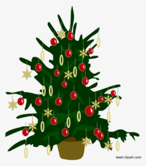 Free Decorated Christmas Tree Clip Art - Christmas Puzzle Clip Art