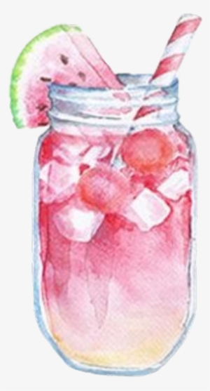 Ftestickers Watercolor Summer Beverage Cocktail Water - Italian Soda Clip Art