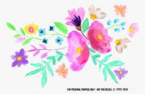 Watercolor Spring Flowers - Spring Watercolor Flowers Png