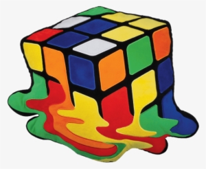 Rubik's Cube Png Image Background - Melting Rubik's Cube
