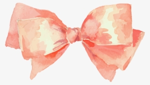 Watercolor Painting Drawing - Pink Watercolor Bow Png