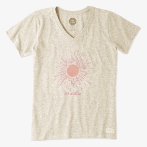 Women's Watercolor Let It Shine Sun Crusher Vee - Active Shirt