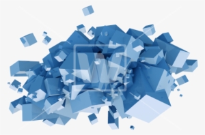 Blue Cubes Cluster - Illustration