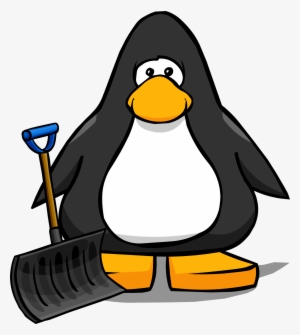 Snow Shovel From A Player Card - Penguin With Hard Hat