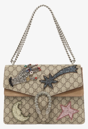 Gucci - Gucci Gucci Dionysus Embroidered Shoulder Bag, Multi/taupe