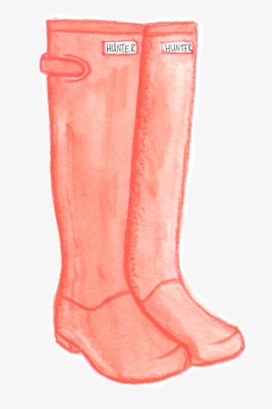 Watercolor Illustration By Caroline Mobley - Ugg Rain Boots Watercolor
