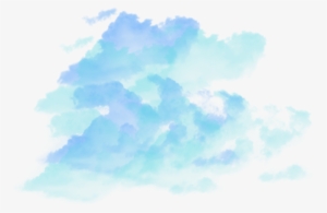 Ftestickers Watercolor Sky Clouds Coloredclouds Teal - Pink Clouds Png