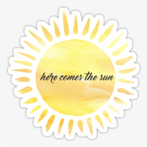 Here Comes The Sun Sticker Inspired By The Beatles - Sun Stickers