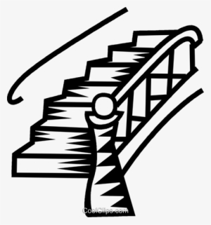 staircase clipart black and white