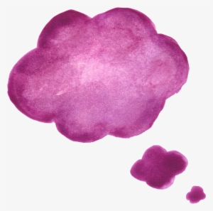 Purple Watercolor Speech Bubble