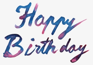Free Download - Happy Birthday Watercolor Png