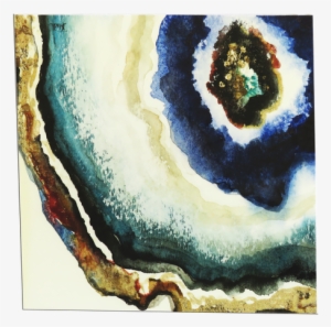 Quartz - Art Print: Pinto's Up Close Agate Watercolor Ii, 30x30cm.
