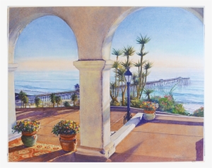 Watercolor Of Casa Romantica - Triumphal Arch