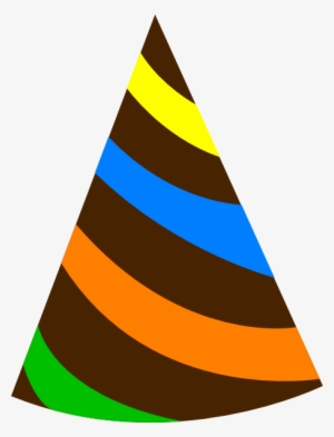 Rainbow Party Hat Brown Clip Art