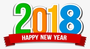 Happy New Year 2018 Text Png - Graphic Design