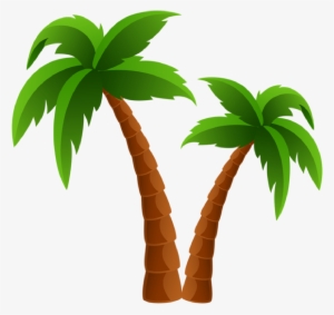 Two Palm Trees Png Clipart Image - Palm Tree Clipart Transparent