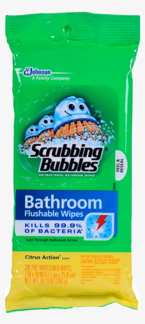 Scrubbing Bubbles Bathroom Flushable Wipes