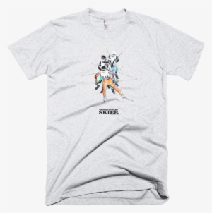 Cross Country Skier Watercolor T <br> [light