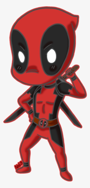 Chibi Deadpool Commission By Theartslave On Deviantart - Deadpool Chibi Png