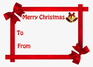 Christmas Gift Tag Transparent Background Christmas - Merry Christmas Gift Labels
