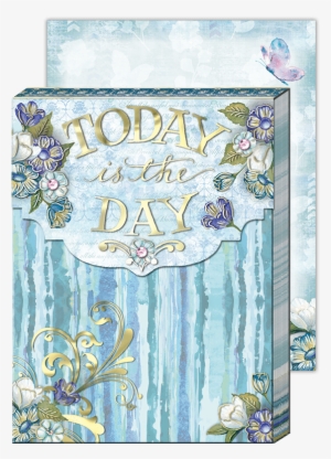 Floral Reflections Book-style Journal - Today Is The Day Pocket Note Pad