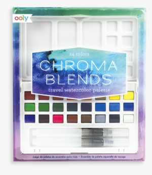 chroma blends travel watercolor palette - watercolor painting