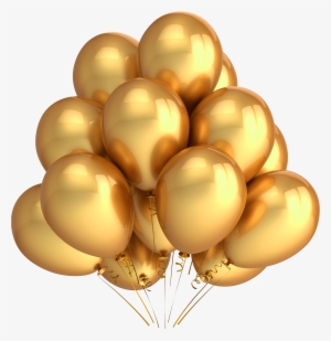 Objects - Balloon - Gold Balloons Png