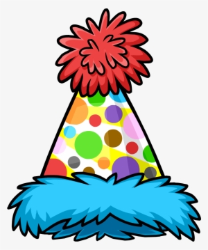 Polka Dot Puffle Hat - Birthday Hat Clipart
