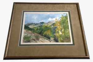 High Mountain Valley With Aspens Changing And Blue - Picture Frame