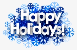 Holidays Goviral Web Design - Happy Holidays Blue Transparent Background