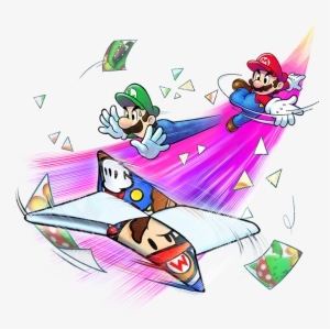 Super Paper Mario Flower Paintings - Mario And Luigi Paper Jam
