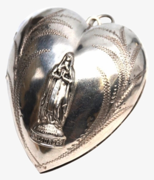 This An Unusually Is Large "pendentif" Sacred Heart, - Lourdes